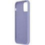 Husa din silicon compatibila cu iPhone 14 Pro, silk touch, interior din catifea, camera bump, Mov