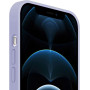 Husa din silicon compatibila cu iPhone 14 Pro, silk touch, interior din catifea, camera bump, Mov