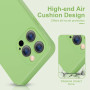 Husa din silicon compatibila cu iPhone 11, silk touch, interior din catifea cu decupaje la camere, Verde deschis