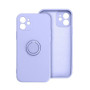 Husa compatibila cu Samsung Galaxy S21 FE, silicon, inel rotativ pentru prindere magnetica, interior din catifea, Violet