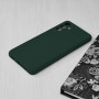 Husa din silicon compatibila cu Samsung Galaxy A04S, silk touch, interior din catifea, Verde inchis