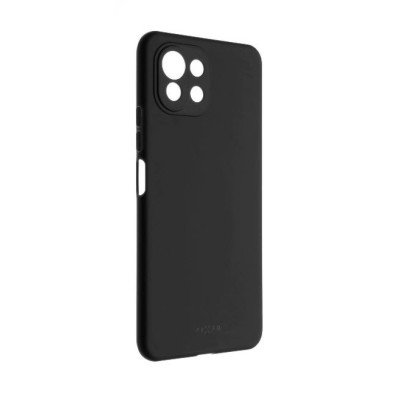 Husa din silicon compatibila cu Xiaomi Mi 11T Lite, silk touch, interior din catifea, Negru