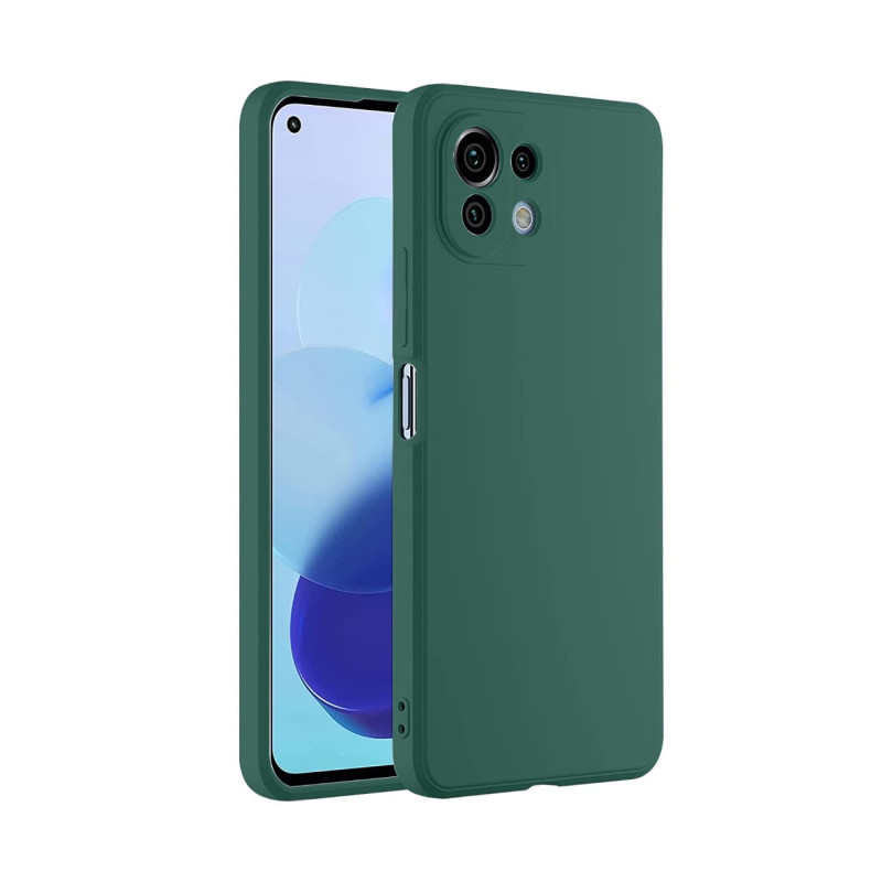 Husa Silk Touck Verde inchis Xiaomi 11T Lite ho4