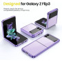 Husa pentru Samsung Galaxy Z Flip 4 din policarbonat cu margini colorate si protectie pentru camere, Mov