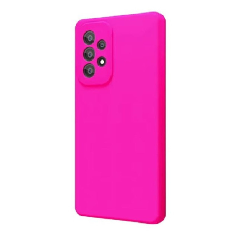 Accesoriu Husa Silk Touck Roz Neon Samsung Galaxy A33 5G