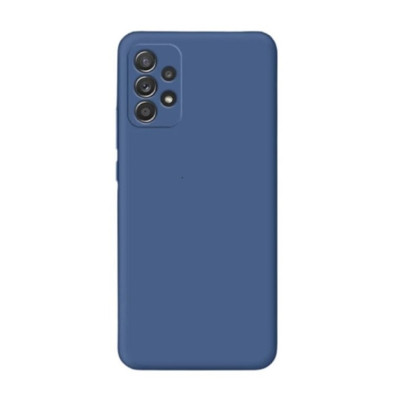 Husa din silicon compatibila cu Samsung Galaxy A33 5G cu protectie la camera, silk touch, interior din catifea, Navy Blue