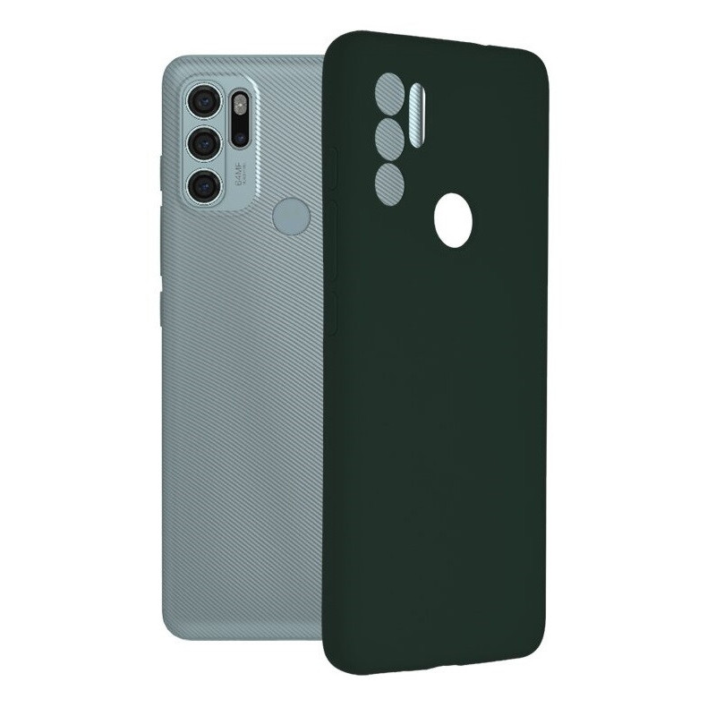 Husa Silk Touck Verde inchis Motorola Moto G50 5G hph