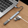 Hub USB-C Kakusiga KSC-751 cu 1xUSB-C si 3xUSB-A 3.0