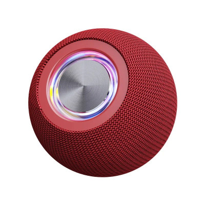 Mini Boxa Portabila TWS Kakusiga KSC-610 Colorful Light, Bluetooth 5.0, Rosu