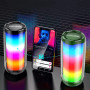 Boxa Portabila TWS Kakusiga KSC-611 360 Colorful Light, Bluetooth 5.0, Rosu