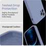 Husa de protectie din silicon pentru Apple iPhone 7, SoftTouch, interior microfibra, Lavanda