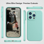 Husa de protectie din silicon pentru Apple iPhone 7, SoftTouch, interior microfibra, Verde Menta