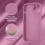 Husa de protectie din silicon pentru Apple iPhone 7, SoftTouch, interior microfibra, Mov Lilac