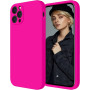 Husa de protectie din silicon pentru Apple iPhone 8, SoftTouch, interior microfibra, Roz Neon