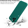 Husa de protectie din silicon pentru Apple iPhone 8, SoftTouch, interior microfibra, Verde Inchis