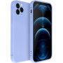 Husa de protectie din silicon pentru Apple iPhone XS, SoftTouch, interior microfibra, Lilac