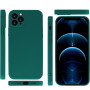 Husa de protectie din silicon pentru Apple iPhone 12 Pro Max, SoftTouch, interior microfibra, Verde Inchis