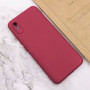 Husa Silicon Silk Touch compatibila cu Xiaomi Redmi 9A, interior catifea, Visiniu