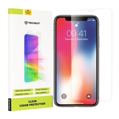 Folie Sticla Securizata Techsuit Clear Vision Glass pentru Apple iPhone X / XS / 11  Pro Transparent