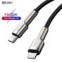 Cablu Date si Incarcare Kakusiga KSC-685 mufa tip Lightning la USB-C 20W PD, Gri