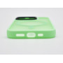 Husa Matte Transparent Silicon compatibil MagSafe pentru iPhone 15 Verde Menta