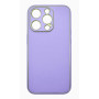 Husa eleganta din piele ecologica cu insertii aurii, Full protection, pentru iPhone 15 Plus, Lavanda