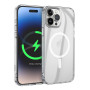 Husa de protectie din silicon Hoco Transparent Magnetic Case, pentru iPhone 15 - Alb