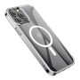 Husa de protectie din silicon Hoco Transparent Magnetic Case, pentru iPhone 15 - Alb