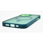 Husa Matte Silicon Camera Protection compatibil MagSafe pentru iPhone 11 Verde Inchis