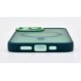 Husa Matte Silicon Camera Protection compatibil MagSafe pentru iPhone 11 Verde Inchis