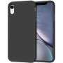 Husa de protectie pentru iPhone XR, ultra slim silicon, interior din catifea,silk touch de culoare Negru