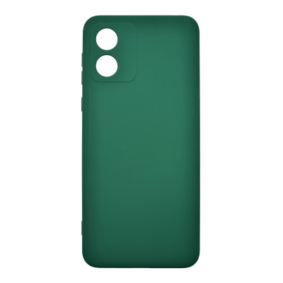 Husa de protectie din silicon pentru Motorola Moto E13, SoftTouch, interior microfibra, Verde Inchis