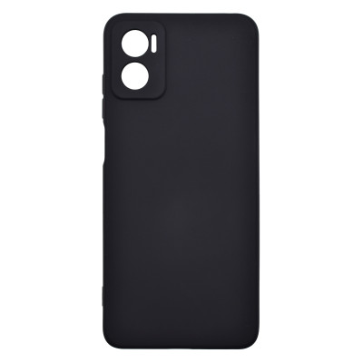 Husa de protectie din silicon pentru Motorola Moto E22, SoftTouch, interior microfibra, Negru