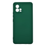 Husa de protectie din silicon pentru Motorola Moto G72, SoftTouch, interior microfibra, Verde Inchis