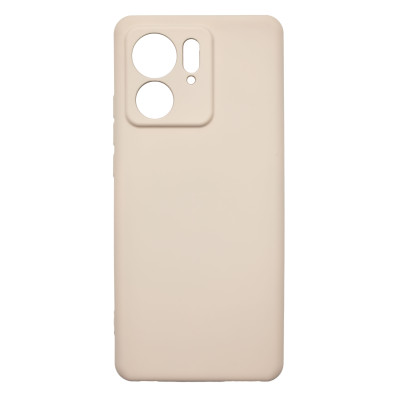 Husa de protectie din silicon pentru Motorola Moto Edge 40, SoftTouch, interior microfibra, Bej