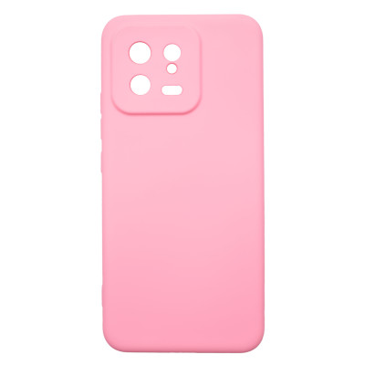 Husa de protectie din silicon pentru Xiaomi 13, SoftTouch, interior microfibra, Roz