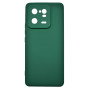 Husa de protectie din silicon pentru Xiaomi 13 Pro, SoftTouch, interior microfibra, Verde Inchis