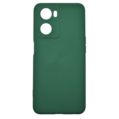 Husa de protectie din silicon pentru OPPO A57S, SoftTouch, interior microfibra, Verde Inchis