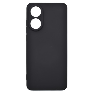 Husa de protectie din silicon pentru OPPO A78 4G, SoftTouch, interior microfibra, Negru