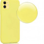 Husa pentru iPhone 11, ultra slim, silk touch Galben, interior din catifea, protectie camera, protectie ecran