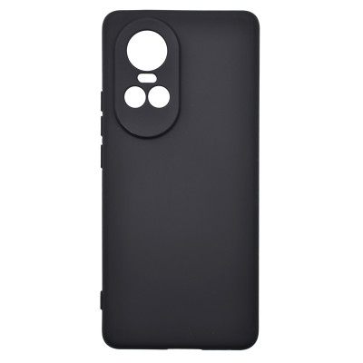 Husa de protectie din silicon pentru OPPO Reno 10 Pro, SoftTouch, interior microfibra, Negru