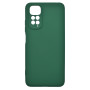 Husa de protectie din silicon pentru Redmi Note 11, SoftTouch, interior microfibra, Verde Inchis