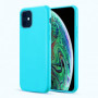 Husa pentru iPhone 11 Pro, ultra slim, silk touch, interior din catifea, protectie camera, protectie ecran, Turcoaz