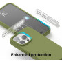 Husa de protectie din Silicon cu Microfibra la interior compatibila iPhone 15, Verde Olive