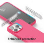 Husa de protectie din Silicon cu Microfibra la interior compatibila iPhone 15, Roz Neon