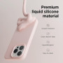 Husa de protectie din Silicon cu Microfibra la interior compatibila iPhone 15, Roz