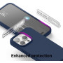 Husa de protectie din Silicon cu Microfibra la interior compatibila iPhone 15, Albastru inchis