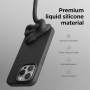 Husa de protectie din Silicon cu Microfibra la interior compatibila iPhone 15 Pro, Negru