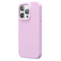 Husa de protectie din Silicon cu Microfibra la interior compatibila iPhone 15 Pro Max, Lilac