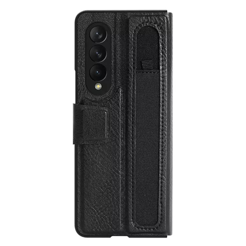 Husa Aoge Leather Negru Samsung Galaxy Z Fold4 n4